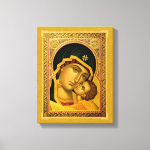 Moeder van God Glykophilousa -Icoon op doek Print