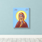 Moeder van God Icon Canvas Afdruk (Insitu (Houten vloer))