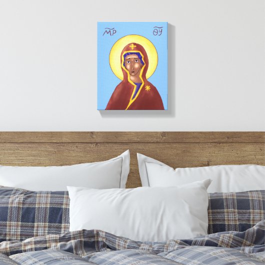 Moeder van God Icon Canvas Afdruk (Insitu (Slaapkamer))