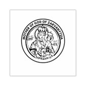 Moeder van God Icon van Zarvanytsia Ukraine Rubberstempel (Afrduk)