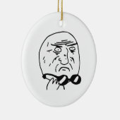 Moeder van God Rage Face Comic Meme Keramisch Ornament (Rechts)