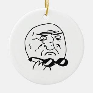 Moeder van God Rage Face Comic Meme Keramisch Ornament