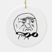 Moeder van God Rage Face Comic Meme Keramisch Ornament (Achterkant)