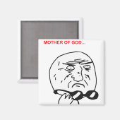 Moeder van God Rage Face Comic Meme Magneet (Voorkant / Achterkant)