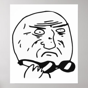 Moeder van God Rage Face Comic Meme Poster