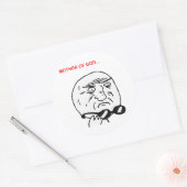 Moeder van God Rage Face Comic Meme Ronde Sticker (Envelop)