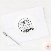 Moeder van God Rage Face Comic Meme Ronde Sticker (Envelop)