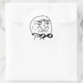 Moeder van God Rage Face Comic Meme Ronde Sticker (Tas)