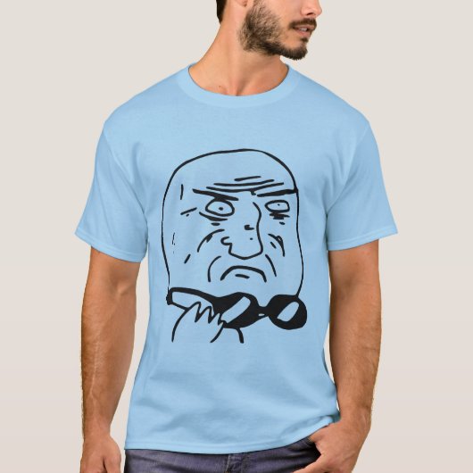 Moeder van God Rage Face Comic Meme T-shirt (Voorkant)