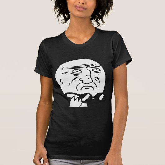 Moeder van God Rage Face Comic Meme T-shirt (Voorkant)