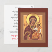 Moeder van God van de Zeven Lakes Prayer Card Briefkaart (Voorkant / Achterkant)