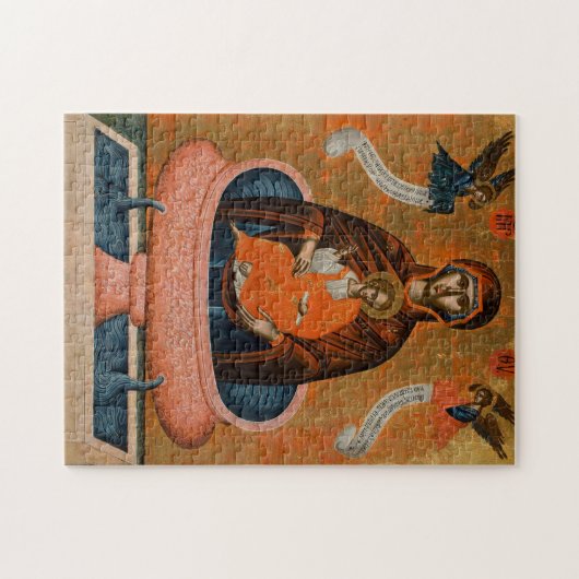 Moeder van God van het levengevende voorjaarsicoon Legpuzzel (Horizontaal)