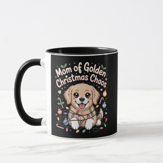 Moeder van Gouden Kerstchaos Badge Mok (Links)