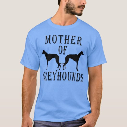 Moeder van Greyhounds Moeder Schattige Hondenmeisj T-shirt (Voorkant)