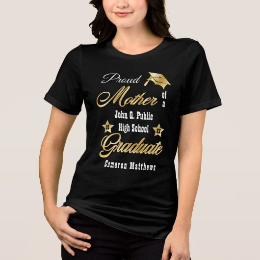 Moeder van groep van Afstuderen naam | Afstuderen  Tri-Blend Shirt (Voorkant)