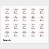Moeder van Groom Classy Browns Ronde Sticker (Vel)