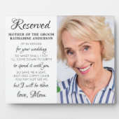 Moeder van Groom Foto Heaven Memorial Wedding Fotoplaat (Voorkant)