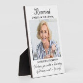 Moeder van Groom Foto Heaven Memorial Wedding Fotoplaat (Zijkant)