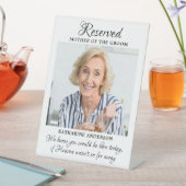 Moeder van Groom Foto Heaven Memorial Wedding Reclamebord Met Voetstuk (Insitu)