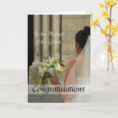 Moeder van groom Gefeliciteerd Kaart (Gele Bloem)