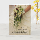 Moeder van groom Gefeliciteerd Kaart (Gele Bloem)