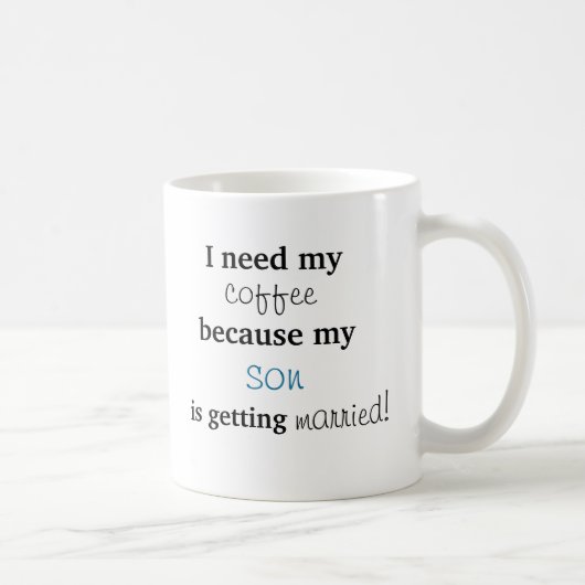 Moeder van Groom Gift Koffiemok (Rechts)