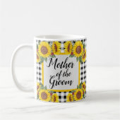 Moeder van Groom Speciaal Gingham Zonnebloemen Koffiemok (Links)