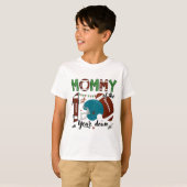 Moeder van het 1e jaar beneden voet 1 jaar oud geb t-shirt (Voorkant volledig)