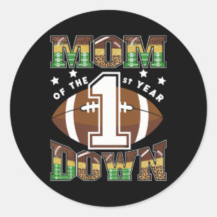 Moeder van het 1e Jaar Down Football Eerste Verjaa Ronde Sticker