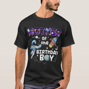 Moeder van het 'Birthday Astronaut Boy Space'-them T-shirt