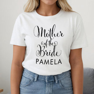 Moeder van het Bride Black Persoonlijke bruiloft T-shirt
