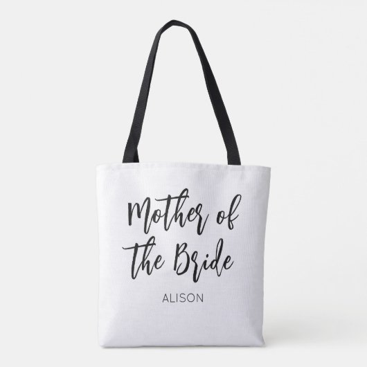 Moeder van het Bride Black White Wedding Tote Bag (Achterkant)