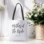 Moeder van het Bride Black White Wedding Tote Bag<br><div class="desc">Moeder van de Canvas tas van het bruidshuwelijk in zwart-wit. Goed voor bruiloften,  Bridal Party,  Bachelor party Rehearsal Dinner. Bekijk meer producten met dit ontwerp in het collectie hieronder.</div>