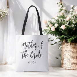 Moeder van het Bride Black White Wedding Tote Bag