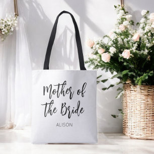 Moeder van het Bride Black White Wedding Tote Bag