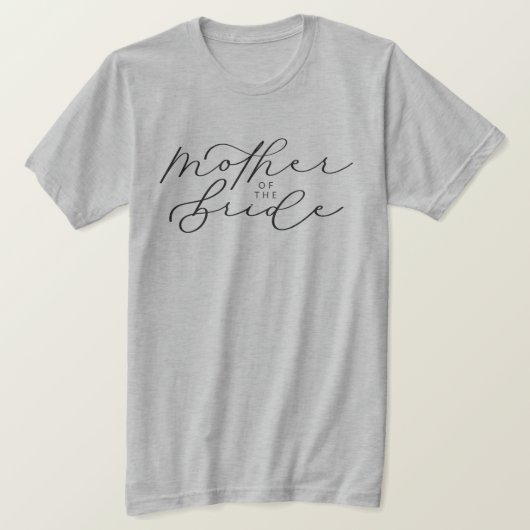 Moeder van het Bride Cute Script Bridal Party Shir T-shirt (Design voorkant)