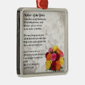 Moeder van het Bride Poem - Bloemen Metalen Ornament (Rechts)