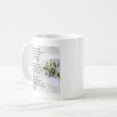 Moeder van het Bride    PoemWedding Bouquet Design Koffiemok (Voorkant links)