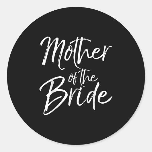 Moeder van het bruid Shirt Ronde Sticker (Voorkant)