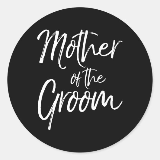 Moeder van het bruidegom Shirt Ronde Sticker (Voorkant)