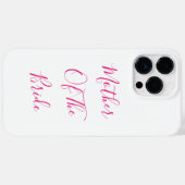 Moeder van het bruidkorps voor roze roze wit Case-Mate iPhone case (Achterkant (horizontaal))