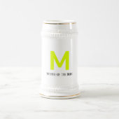 Moeder van het bruidsbruidsbruid geel bierpul (Center)