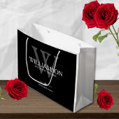 Moeder van het bruidshuwelijk Gift Monogram Elegan Groot Cadeauzakje