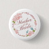 Moeder van het bruidshuwelijk | Pin-Button Ronde Button 3,2 Cm (Voorkant)