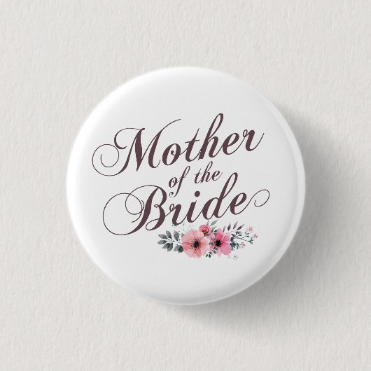 Moeder van het bruidshuwelijk | Pin-Button Ronde Button 3,2 Cm (Voorkant)