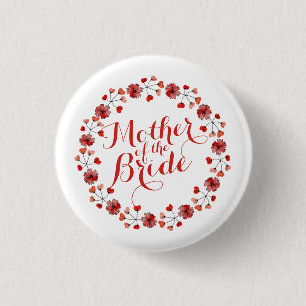 Moeder van het bruidshuwelijk Pin-Button Ronde Button 3,2 Cm