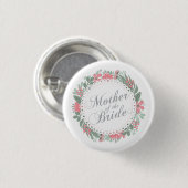 Moeder van het bruidshuwelijk | Pin-Button Ronde Button 3,2 Cm (Voorkant /achterkant)