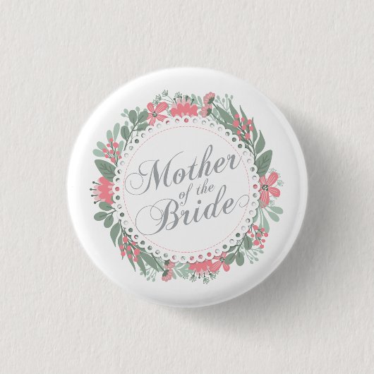 Moeder van het bruidshuwelijk | Pin-Button Ronde Button 3,2 Cm (Voorkant)