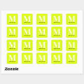 Moeder van het bruinbruidsgeel vierkante sticker (Vel)