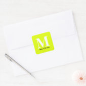 Moeder van het bruinbruidsgeel vierkante sticker (Envelop)